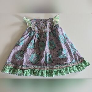 Matilda Jane 2T Toddler Girl Floral Kids Dress with Ruffle Sleeves